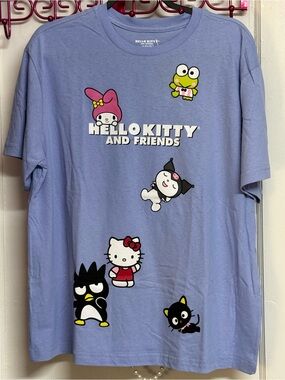 Sanrio Hello Kitty & Friends Lavender Tee with Colorful Characters